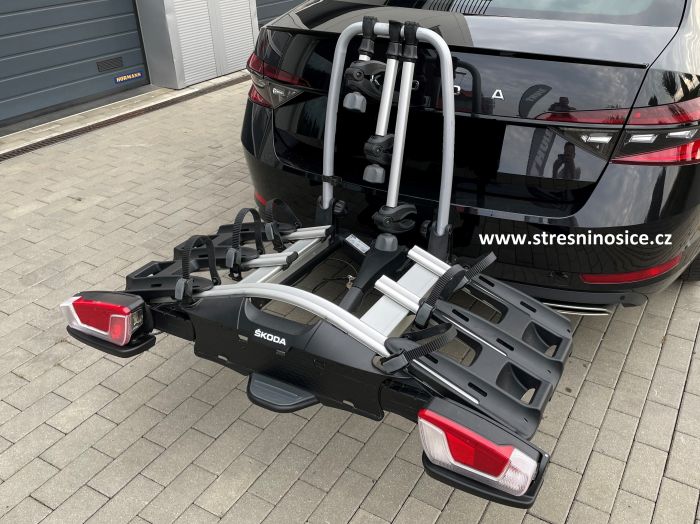 Náhľad produktu - Škoda nosič bicyklov na ťažné zariadenie pre 3 bicykle (originál)