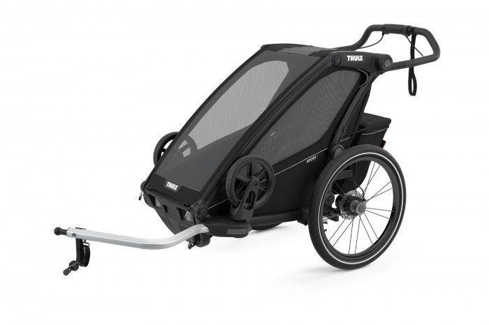 Náhľad produktu - Thule Chariot Sport 1 Midnight Black 2022 + bike set + kočíkový set + bežecký set