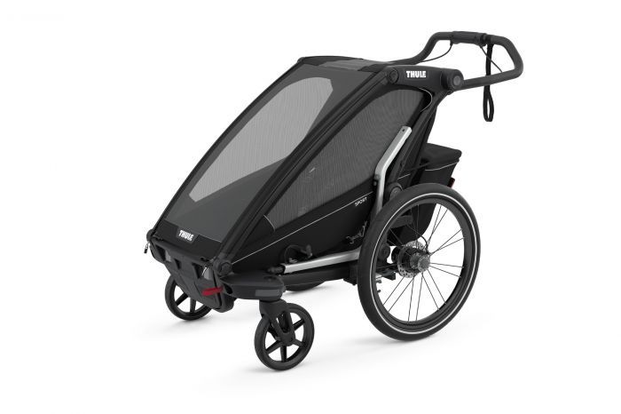 Náhľad produktu - Thule Chariot Sport 1 Midnight Black 2022 + bike set + kočíkový set + bežecký set