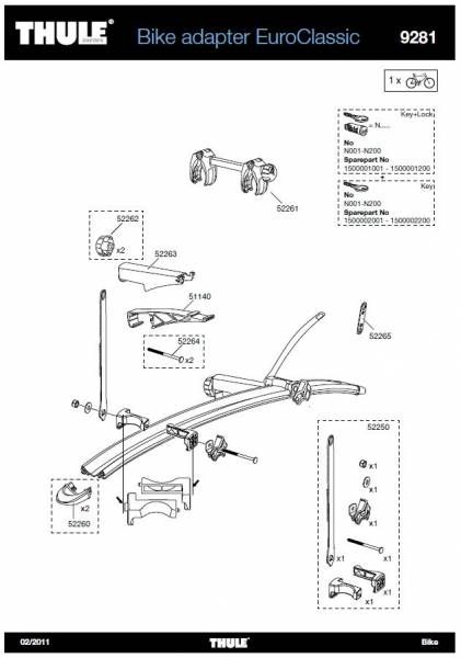 Náhľad produktu - Horný držiak Thule 52263