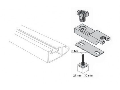 Upínacia sada boxu do T-drážky Thule 696 pre nosiče BMW