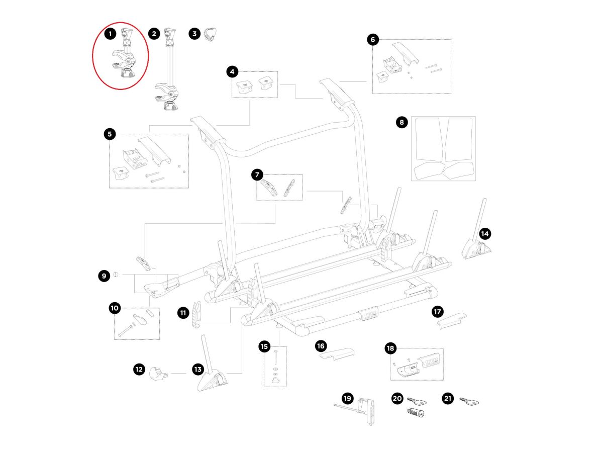 Náhľad produktu - Thule Bike Arm 122mm-30 torque knob 54112