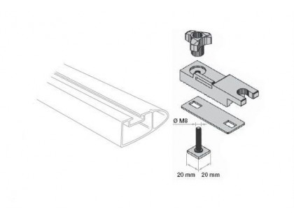 Upínacia sada boxu do T-drážky Thule 697-1
