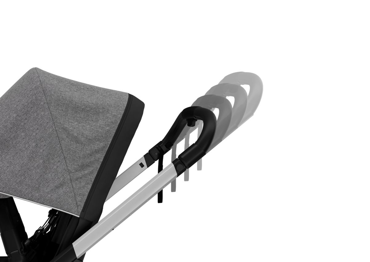 Náhľad produktu - Kočík Thule Shine Grey Melange on Aluminum 2022 + vanička