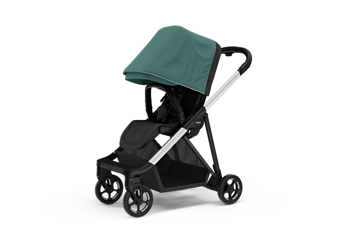 Náhľad produktu - Kočík Thule Shine Mallard Green on Aluminum 2022 + vanička