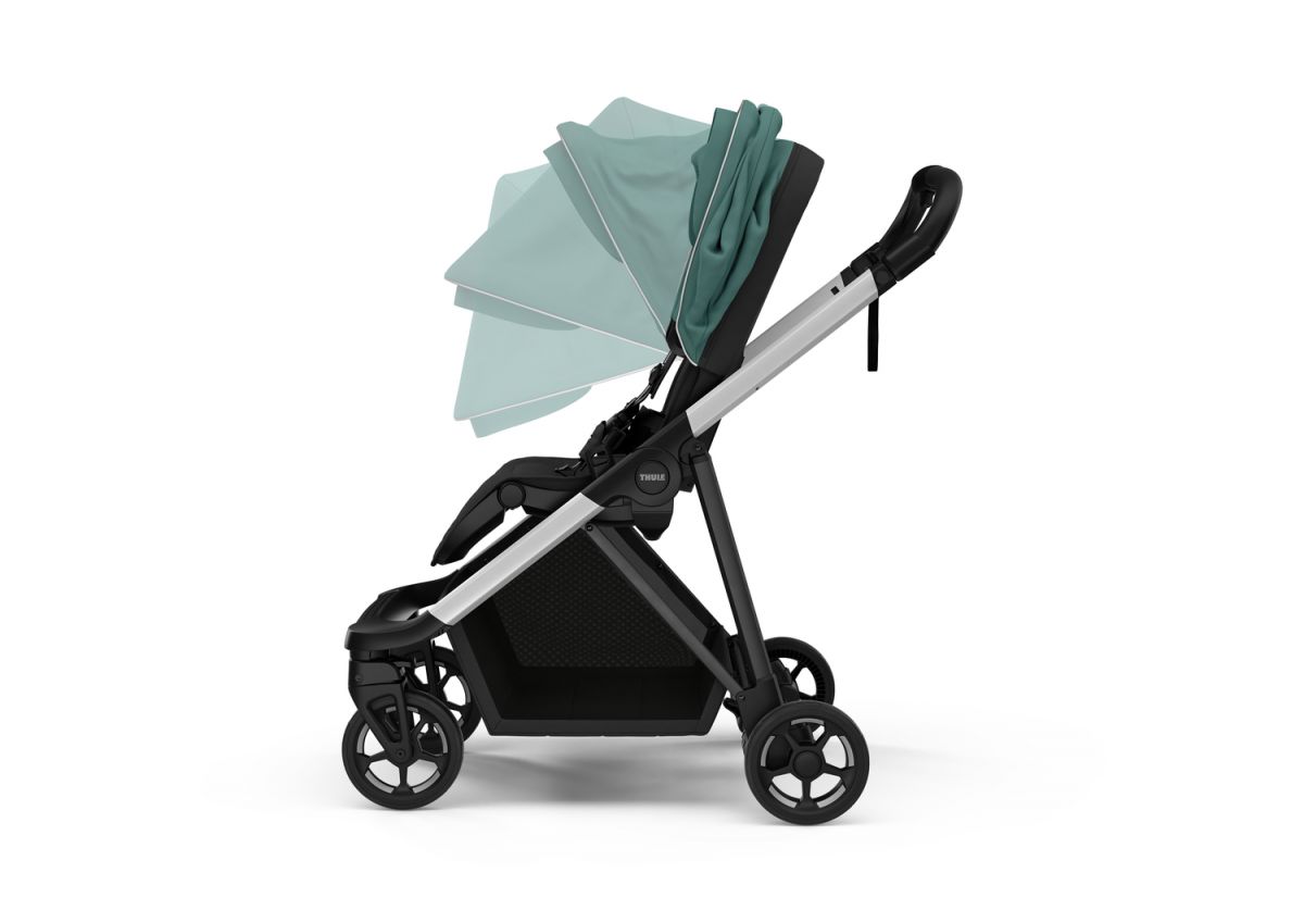 Náhľad produktu - Kočík Thule Shine Mallard Green on Aluminum 2022 + vanička