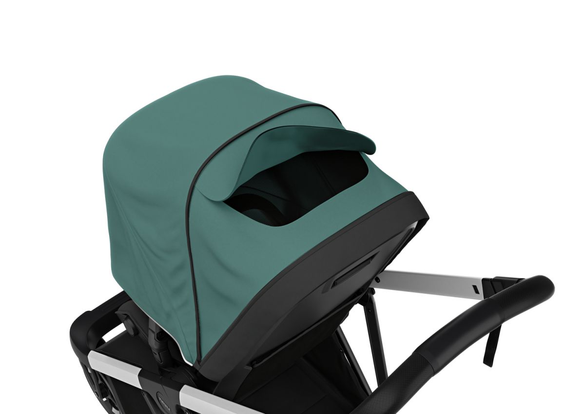 Náhľad produktu - Kočík Thule Shine Mallard Green on Aluminum 2022 + vanička