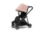 Kočík Thule Shine Misty Rose on Black 2022 + vanička + ochrana proti slnku / dažďu Thule