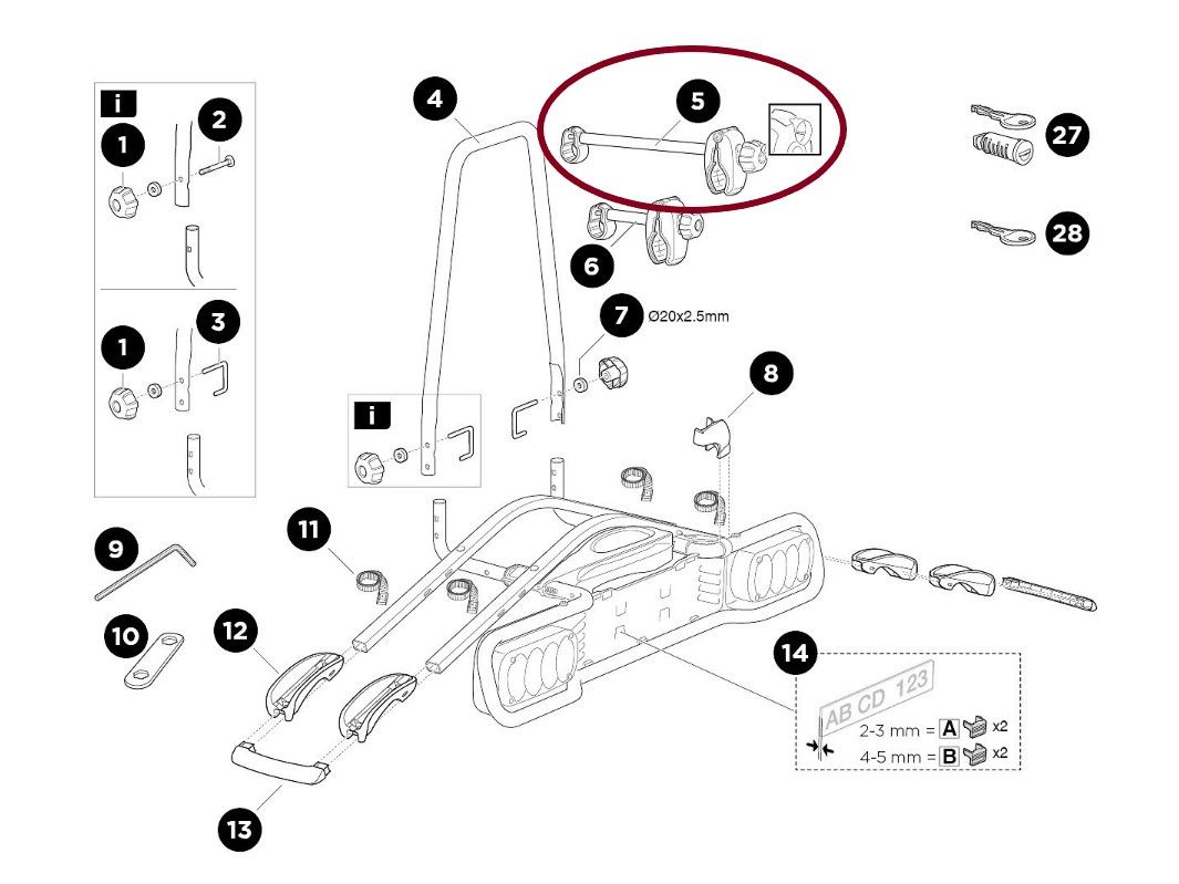 Náhľad produktu - Rameno Thule 51214 k EuroRide 940