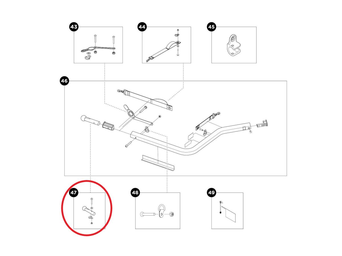 Náhľad produktu - CH5 Replacement Kit 17-X - Thule Chariot Sport/Cross/Lite/Cab