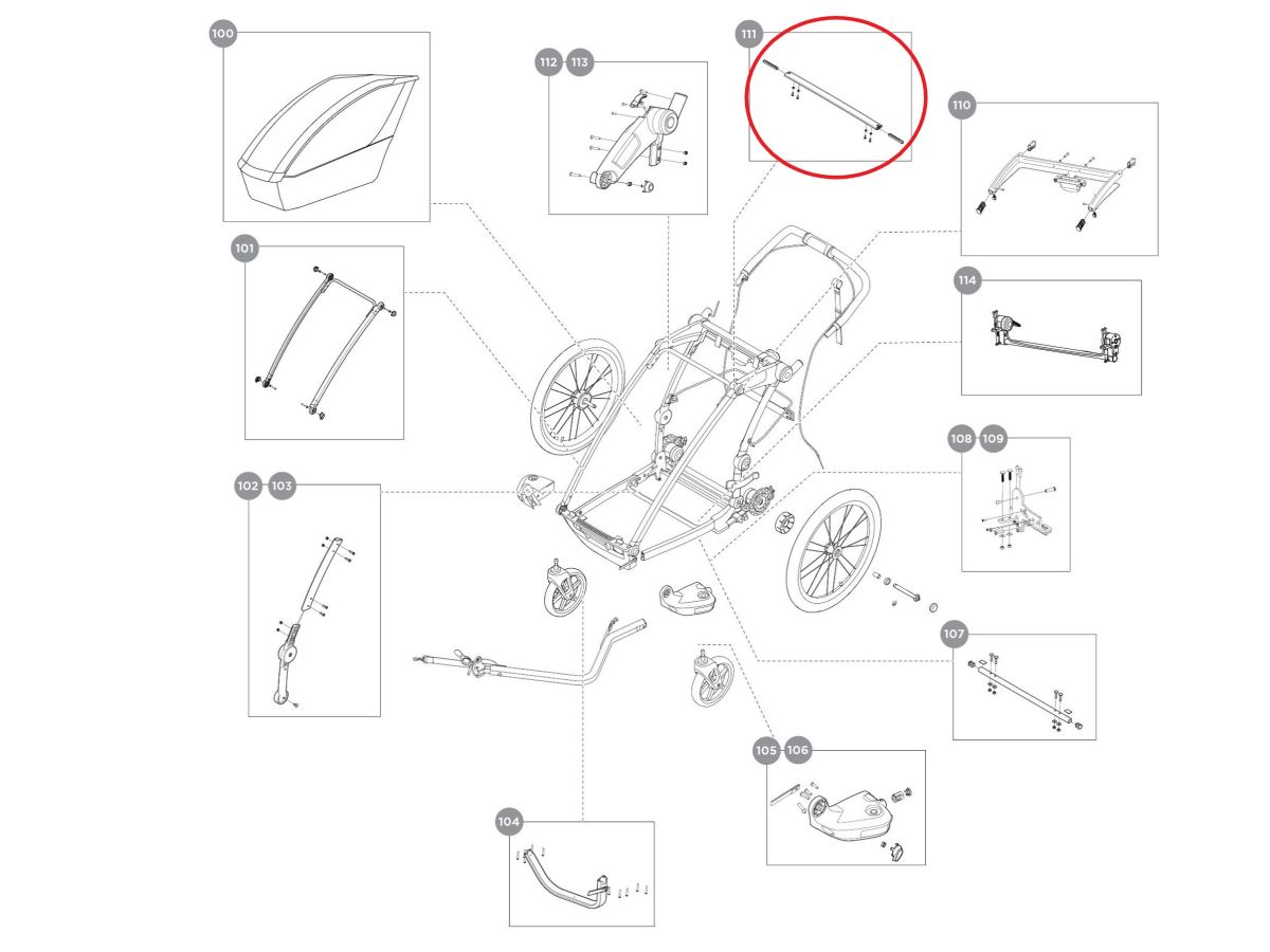 Náhľad produktu - Thule Accessory Crossbar-Single Blac 54700