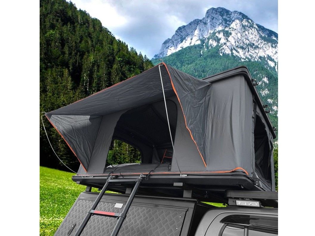 Náhľad produktu - Strešný autostan Aroso Schwarzwald pre 3 osoby - s alumíniovou škrupinou / sivý