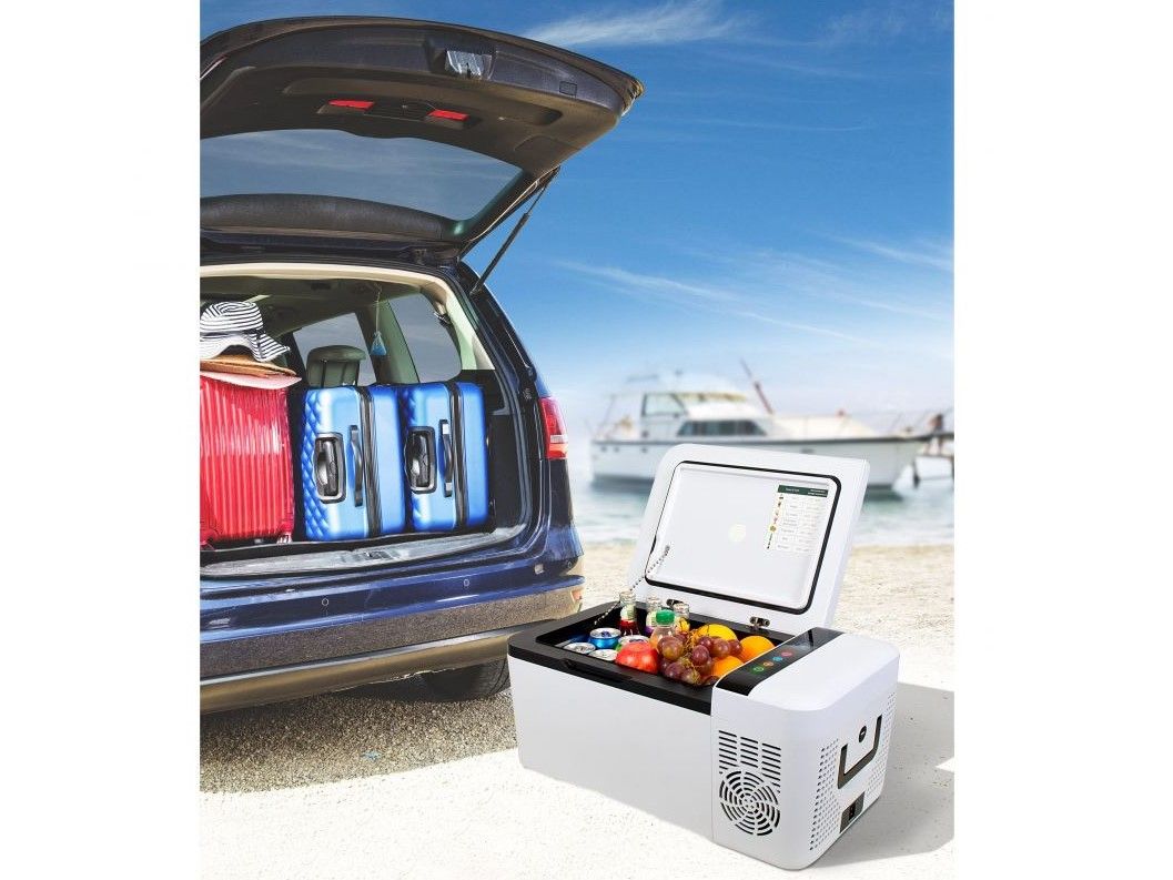 Náhľad produktu - Autochladnička / mraznička / chladnička kompresorová / chladiaci box do auta Aroso 12V/24V/230V 15l 