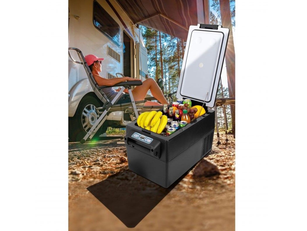 Náhľad produktu - Autochladnička / mraznička / chladnička kompresorová / chladiaci box do auta Aroso 12V/24V/230V 32l 