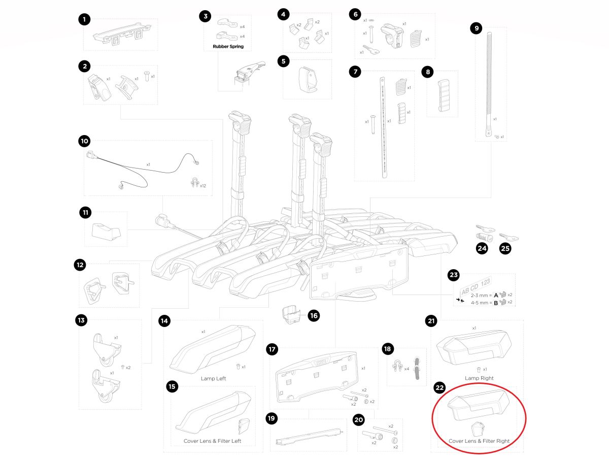 Náhľad produktu - Lamp Lens/Filters Right