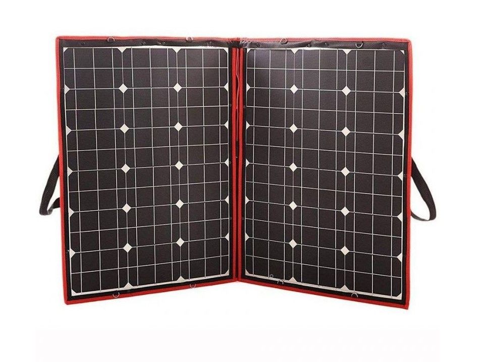 Náhľad produktu - Solárny panel rozkladací prenosný s PWM regulátorom 220W 12V/24V 212x73cm - do auta / na kempovanie