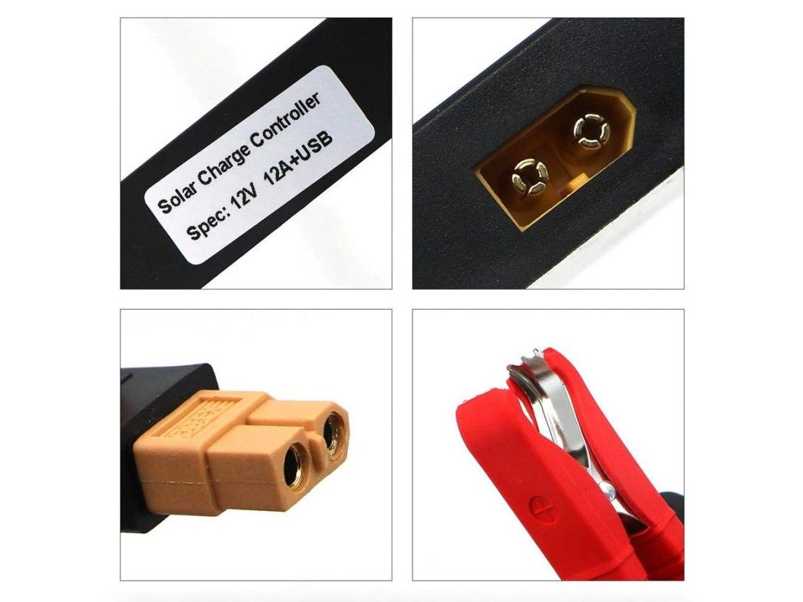 Náhľad produktu - Solárny panel rozkladací prenosný s PWM regulátorom 220W 12V/24V 212x73cm - do auta / na kempovanie