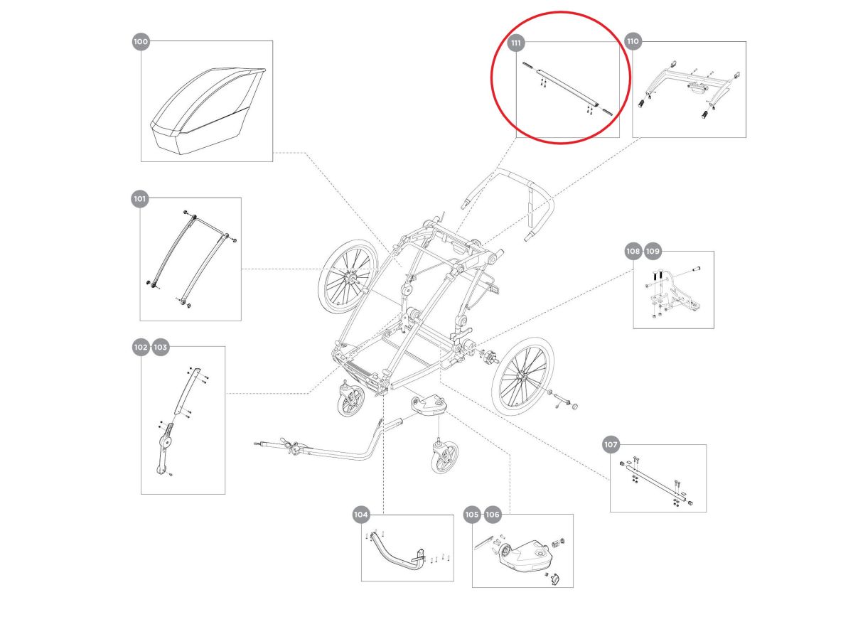 Náhľad produktu - Thule Accessory Crossbar-Single 17-X 40105276