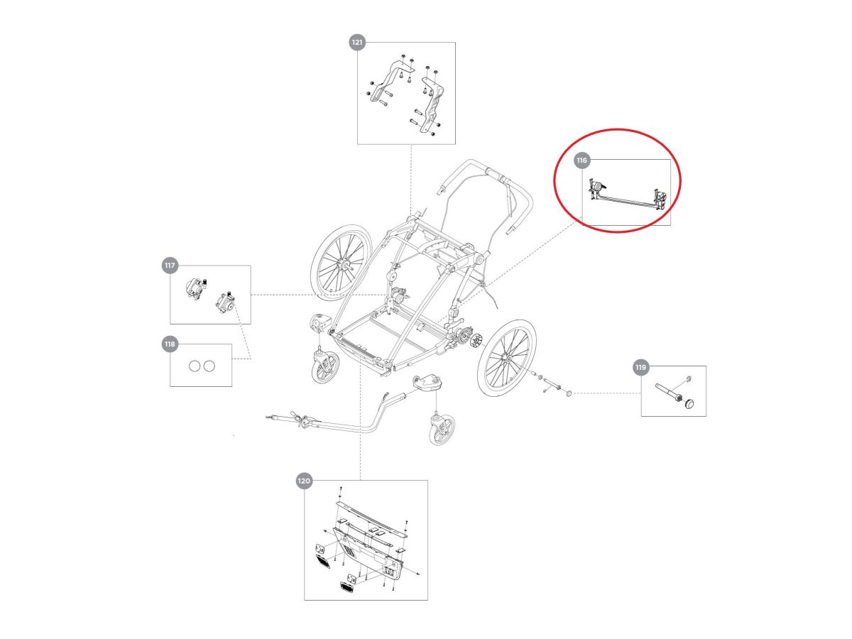 Náhľad produktu - Thule Axle Assembly Sport2 17-X 40105315