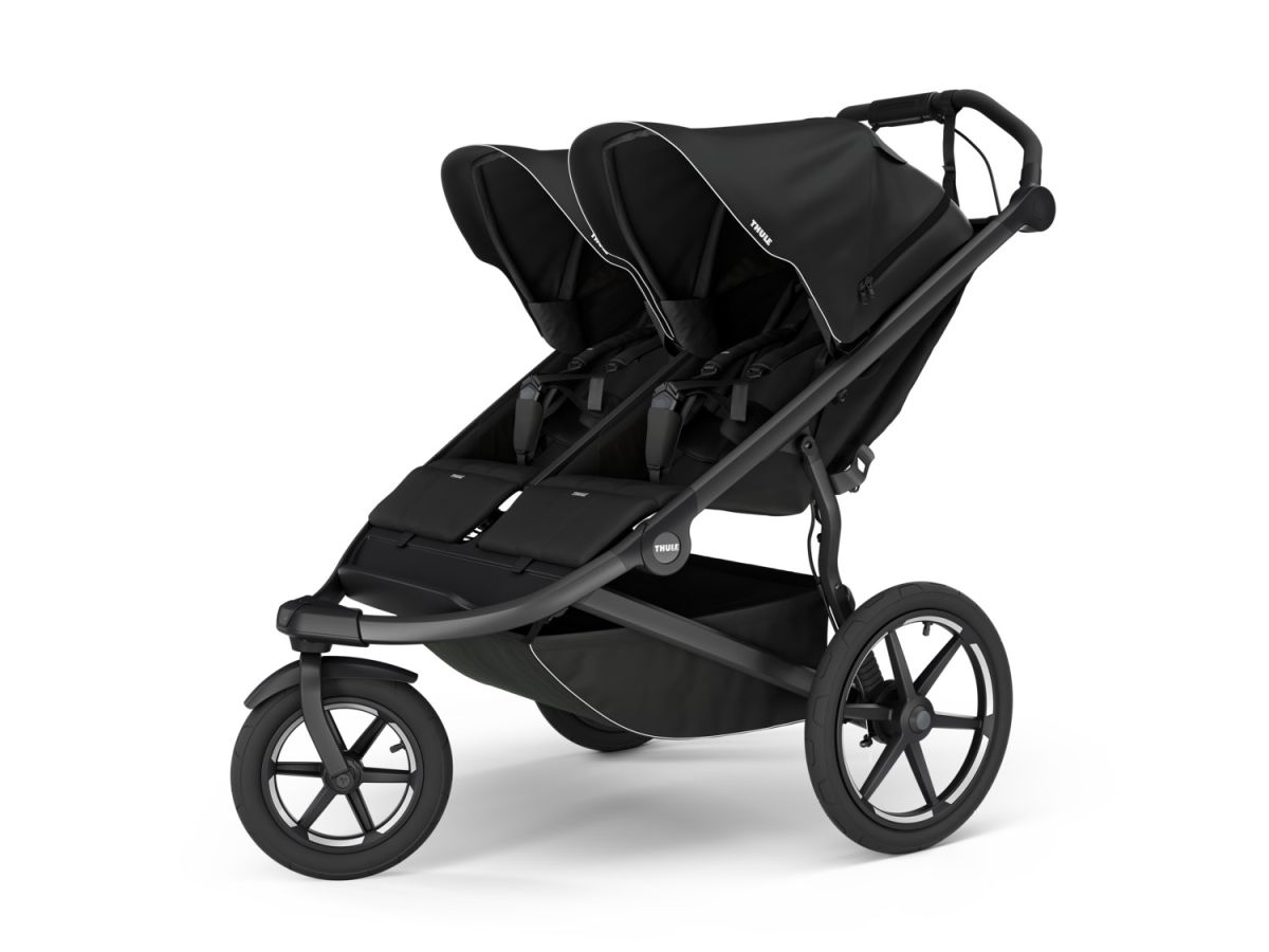 Náhľad produktu - Thule Urban Glide 3 Double Black + hlboká korba + adaptéry na autosedačku