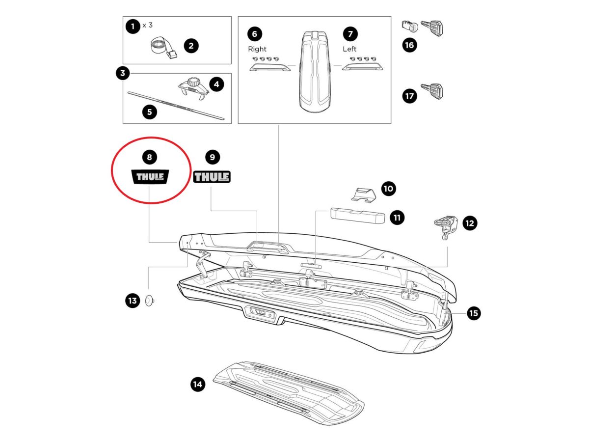 Náhľad produktu - Thule Logo Vector rear 54194