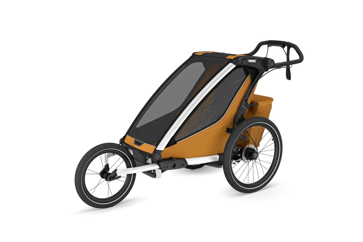 Náhľad produktu - Thule Chariot Sport 2 G3 SINGLE Natural Gold + bike set + kočíkový set + bežecký set