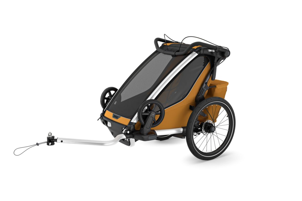 Náhľad produktu - Thule Chariot Sport 2 G3 SINGLE Natural Gold + bike set + kočíkový set + bežecký set