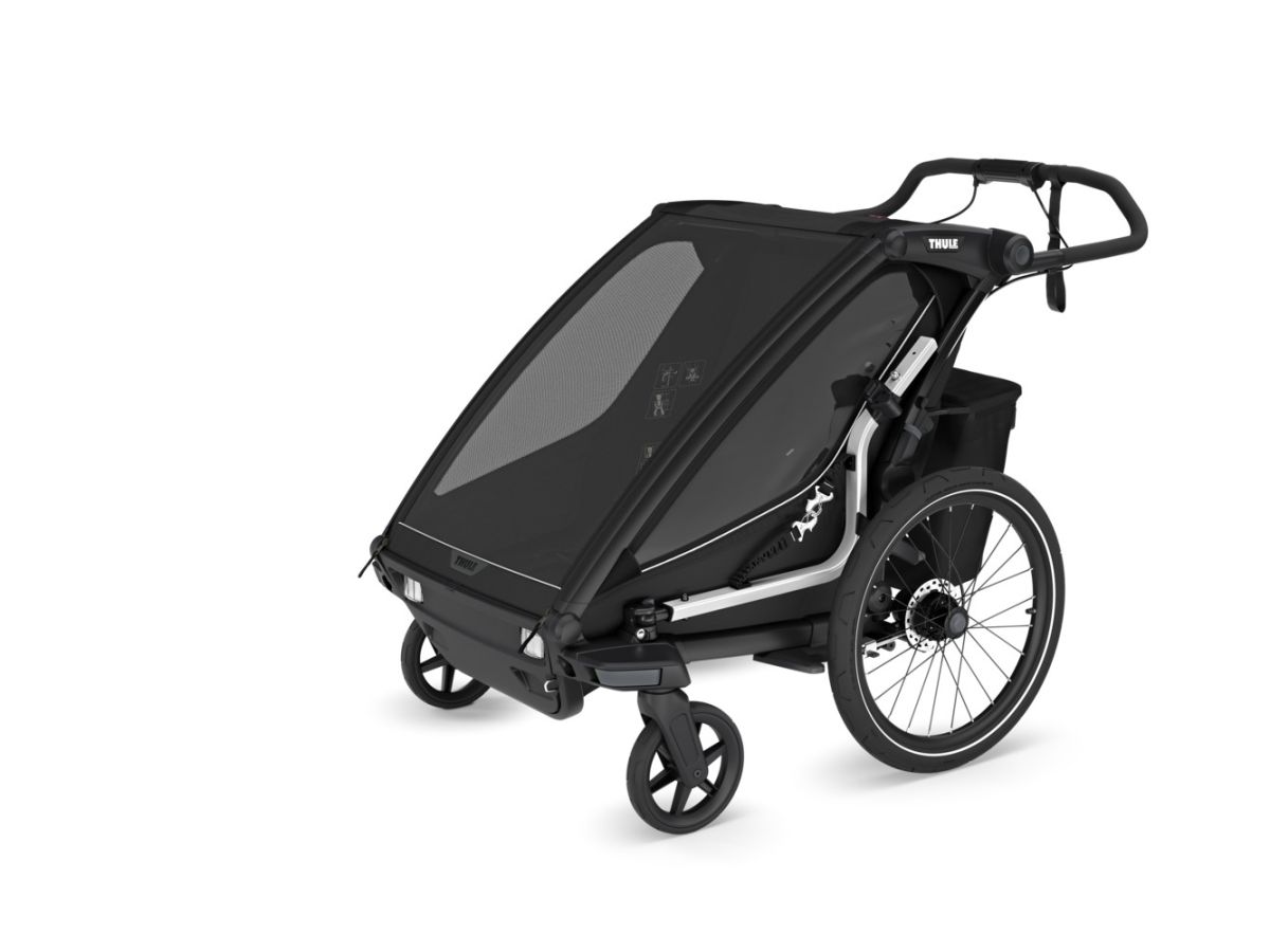 Náhľad produktu - Thule Chariot Sport 2 G3 DOUBLE Black + bike set + kočíkový set + bežecký set