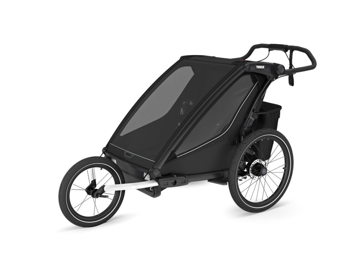 Náhľad produktu - Thule Chariot Sport 2 G3 DOUBLE Black + bike set + kočíkový set + bežecký set