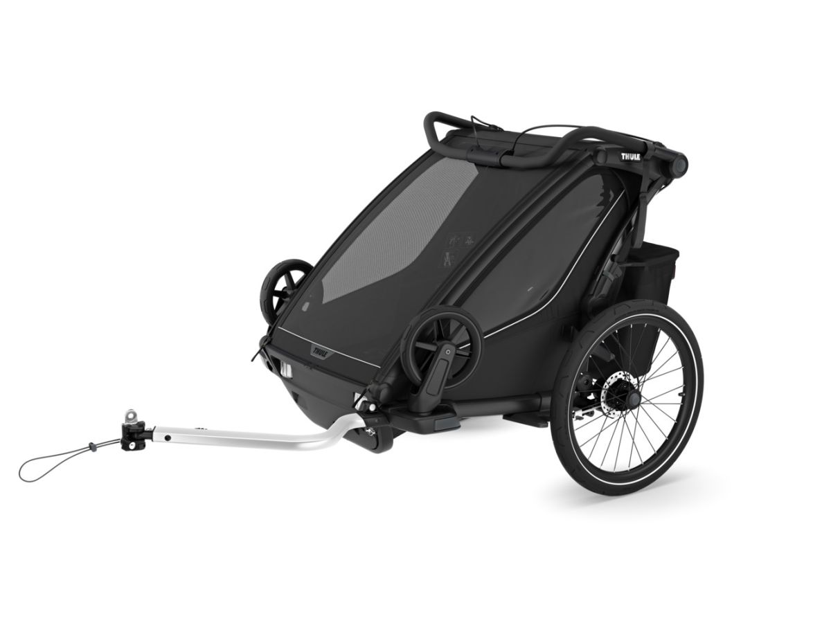 Náhľad produktu - Thule Chariot Sport 2 G3 DOUBLE Black + bike set + kočíkový set + bežecký set