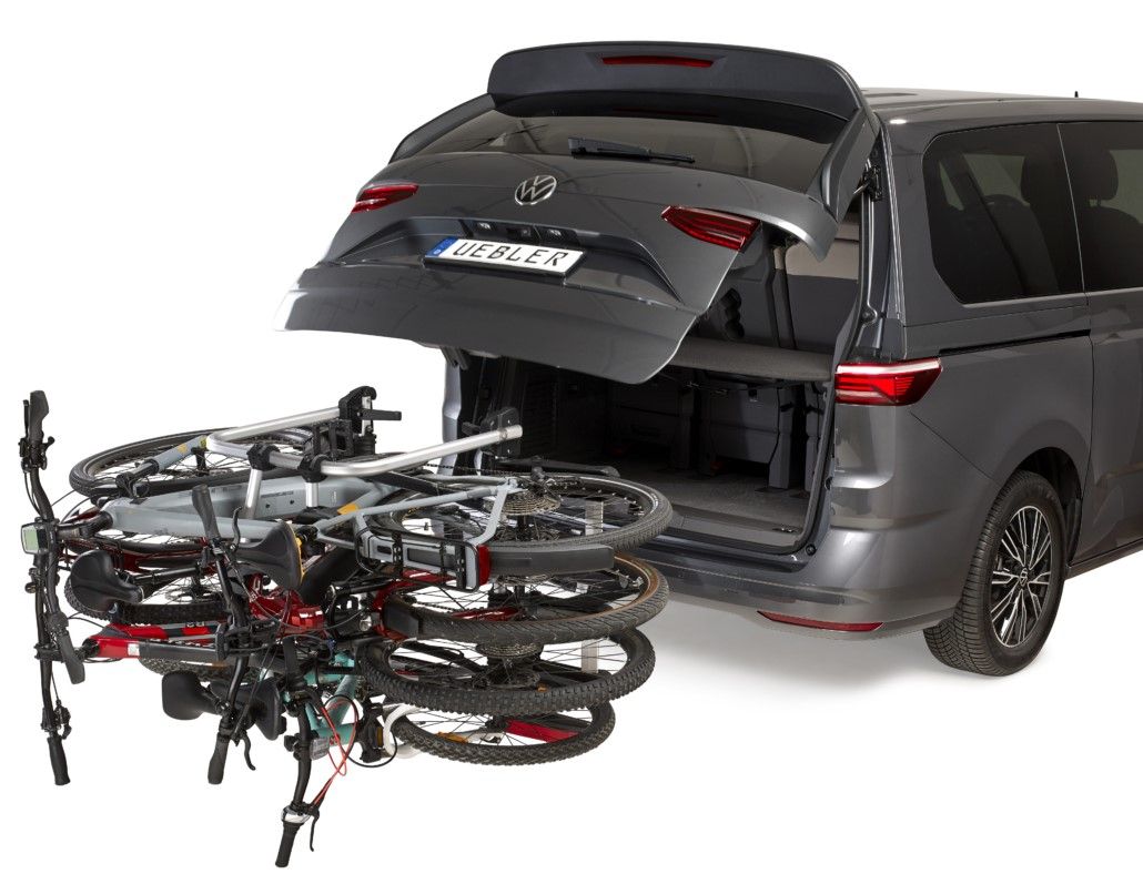 Náhľad produktu - UEBLER i41 S nosič bicyklov pre 4 bicykle - skladací, 90° výklop + transportná taška