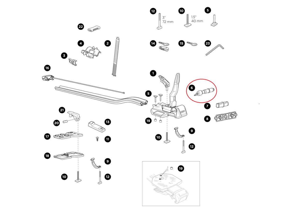 Náhľad produktu - Thule Adapter QR Forks Top loading 54480
