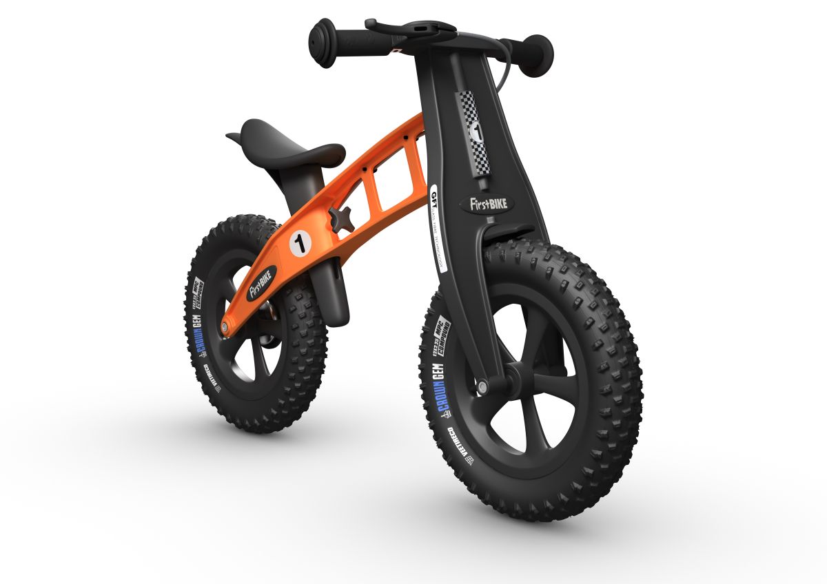 Náhľad produktu - Detské odrážadlo FirstBIKE FAT EDITION oranžové