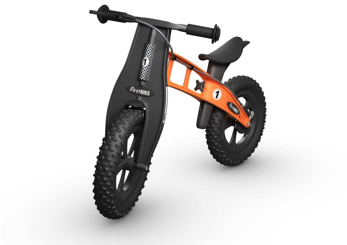 Náhľad produktu - Detské odrážadlo FirstBIKE FAT EDITION oranžové