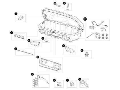 Thle klipy pro držák SPZ 55388
