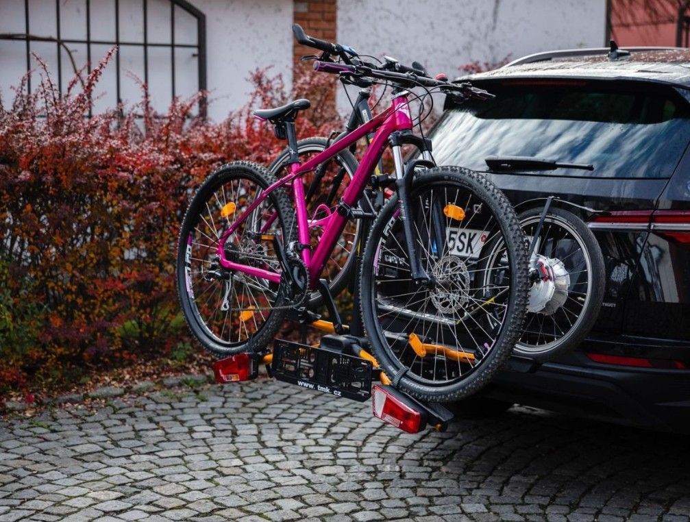 Náhľad produktu - TMK FLY Footbike 02 pre 2 kolobežky (skladacie) ORANGE + vak