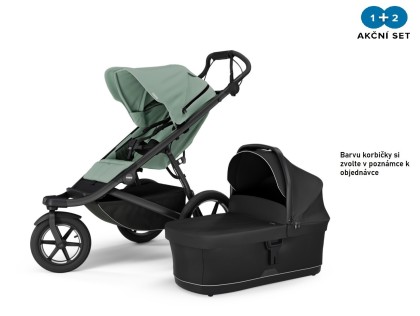 Thule Urban Glide 3 Mist Green + hlboká korba (ľubovoľná farba)