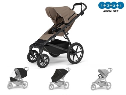 Thule Urban Glide 4 Wheel Tinted Taupe + kryt proti dažďu + moskytiéra + rukoväť